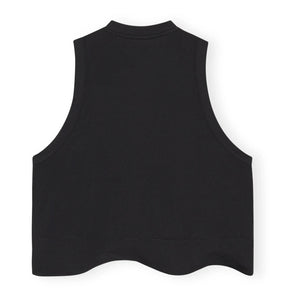 Ganni - Active Mesh Recycled Material Top | Black