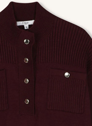 Chloé - Organic Cotton High-Neck Sweater | Purple
