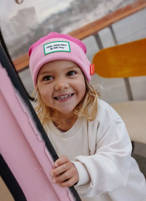 Hello Hossy - Urban Color Block Organic Cotton Beanie | Pink