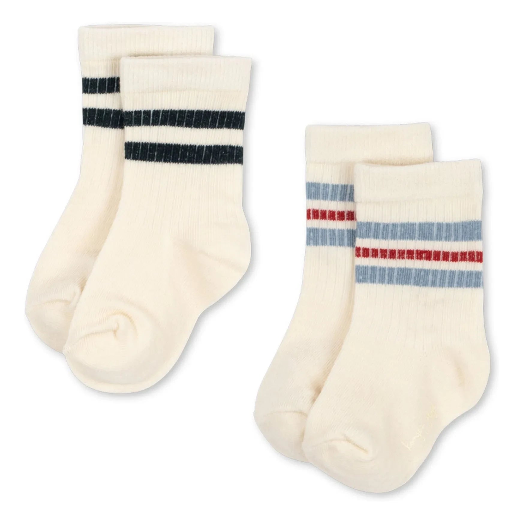 Konges Sløjd - 2-Pair Striped Sock Set | Ecru