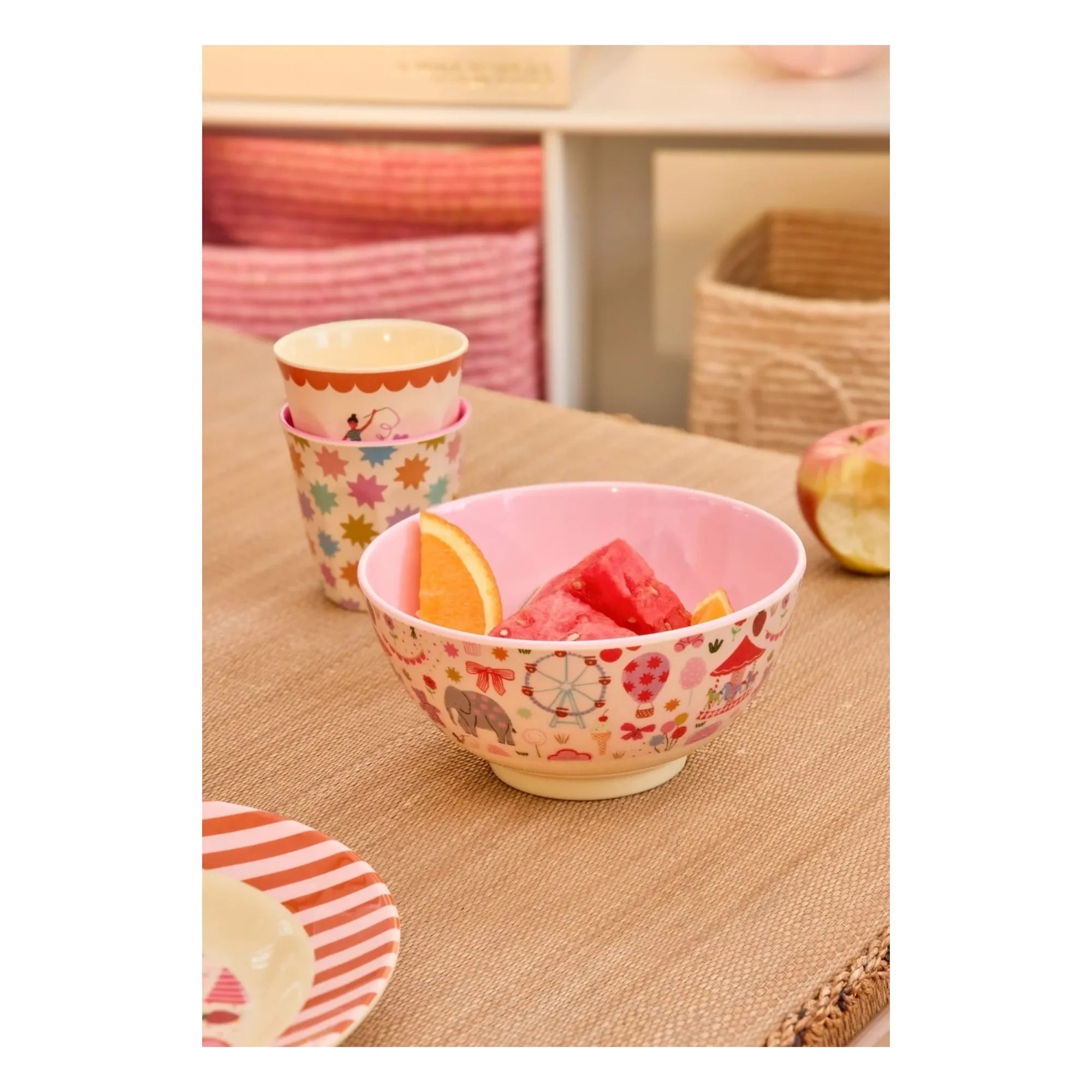 Rice - Fun Fair Melamine Bowl | Pink