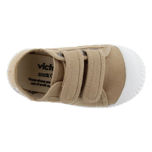 Victoria - Tiras Canvas Scratch Sneakers | Camel
