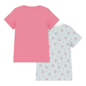 Petit Bateau - Batch 2 Floral Pattern T-Shirts | Pink