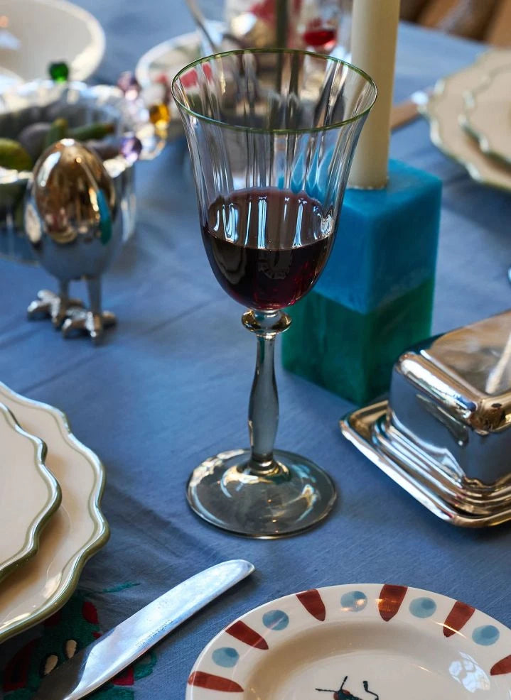 Anna + Nina - Lily Optic Wine Glasses - Set of 2 | Gold