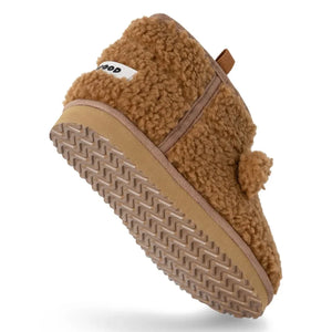 Liewood - Alban Sherpa Boots with Bear Motif Made from Recycled Fibers | Caramel