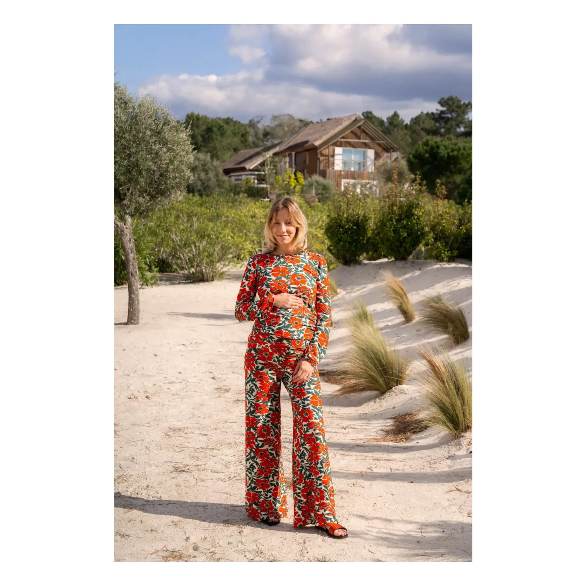 Paloma Collection - Andrea Poppy Hamile Pantolonu | Kırmızı
