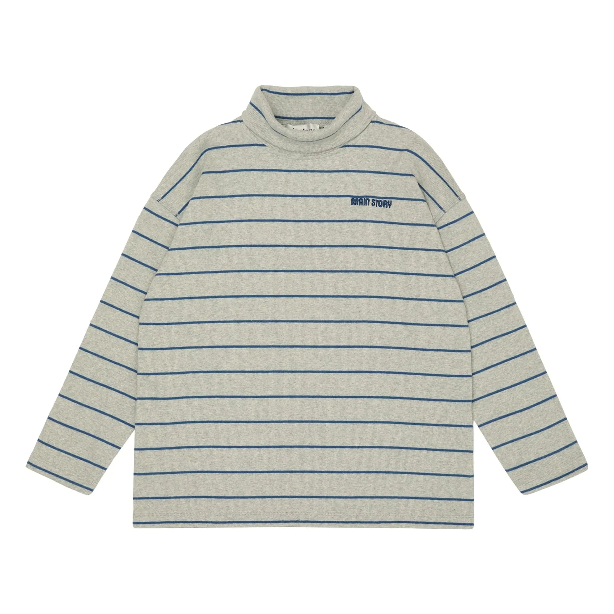 Main Story - Ribbed Organic Cotton Crew Neck Sweater | Gray