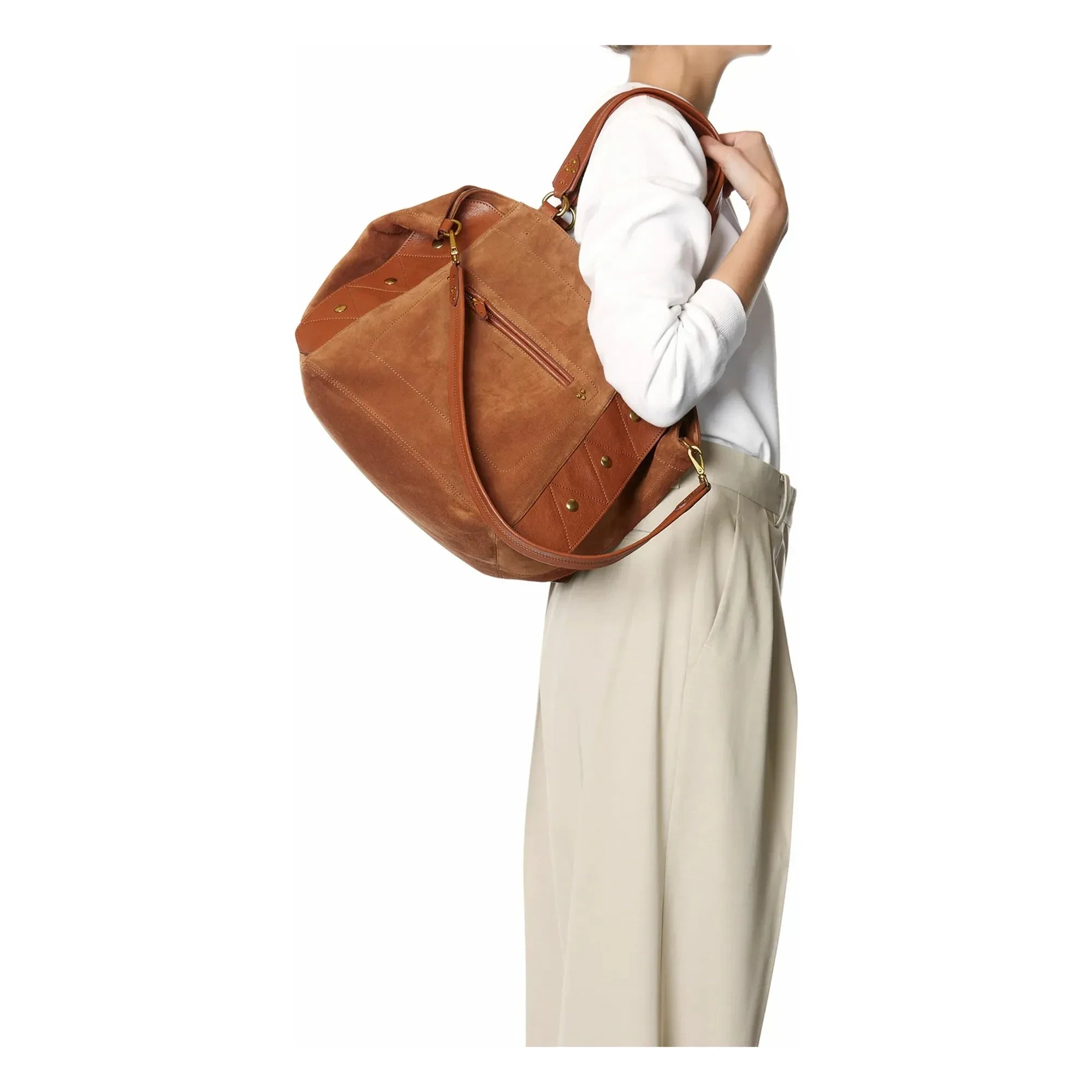 Jérôme Dreyfuss - Roger Bag Velvet Finish | Caramel