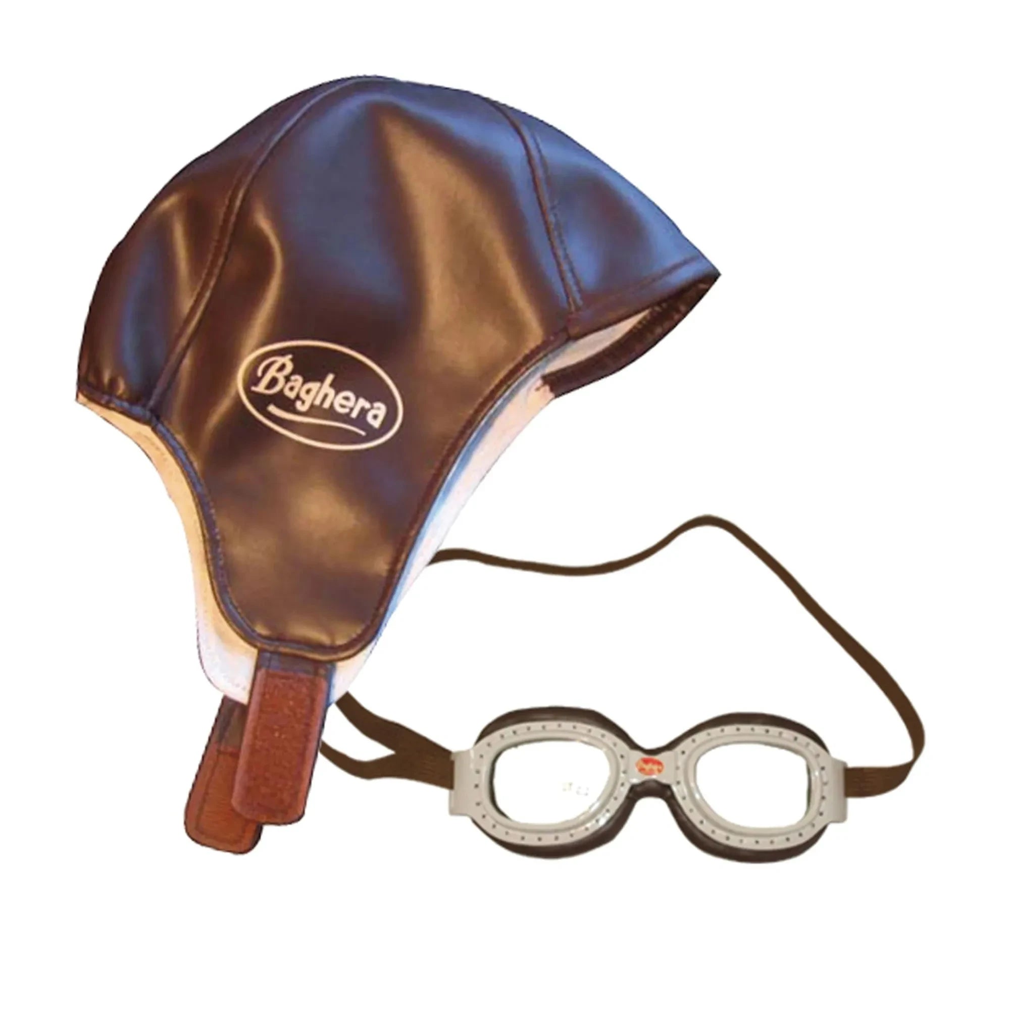 Baghera - Vintage Racing Cap and Goggles | Brown