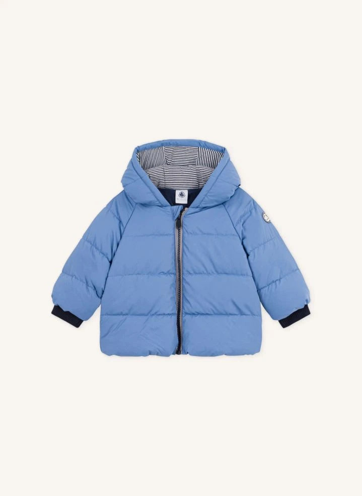 Petit Bateau - Plain Baby Goose Down Jacket | Blue
