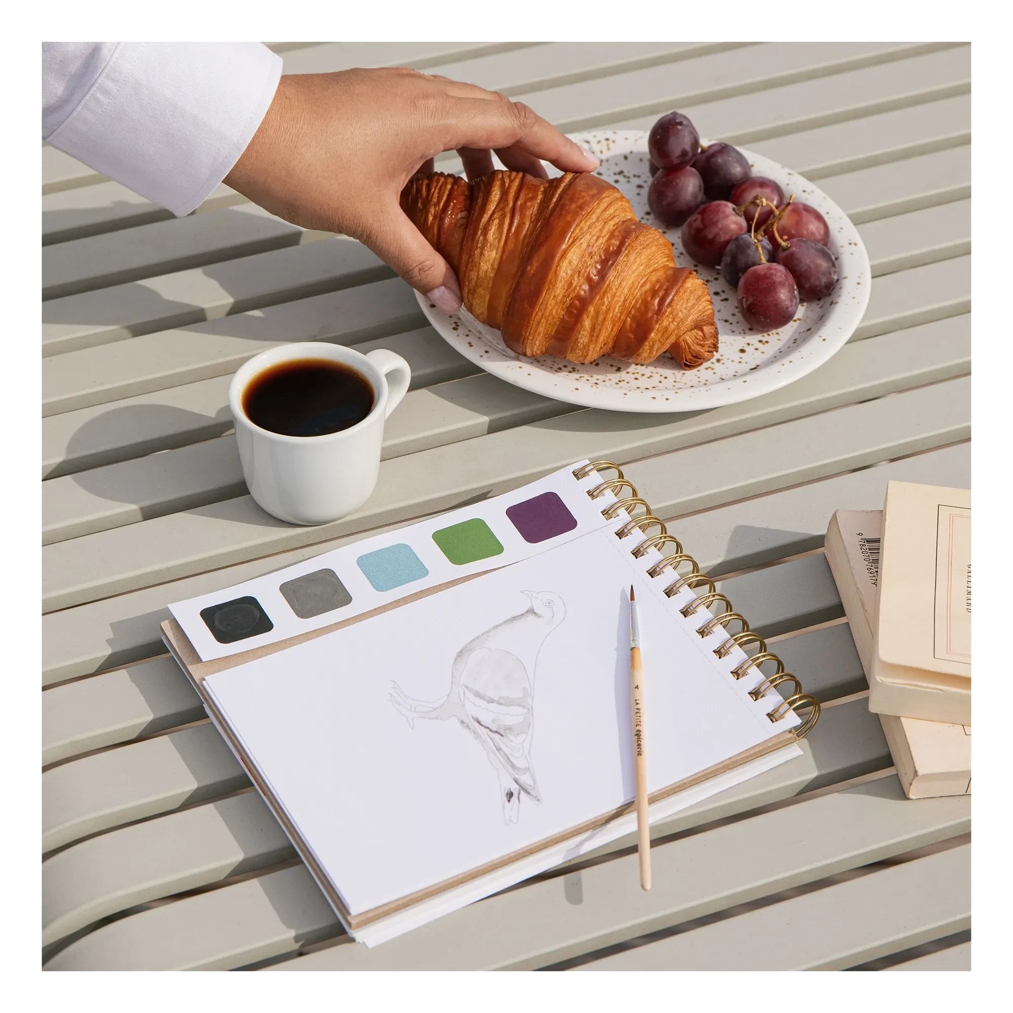 La Petite Épicerie - Watercolor notebook - Spring in Paris