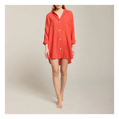 Maison Saint Julien - Port Miou Cotton Voile Dress | Coral