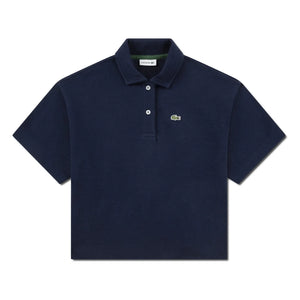 Lacoste - Oversized Logo Polo Shirt Made of Organic Cotton | Navy Blue
