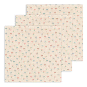 Konges Sløjd - Pipa Petite Organic Cotton Cloths - 3-Pack | Powder Pink