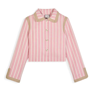 Maria de la Orden - Clover Cotton Striped Jacket | Pink