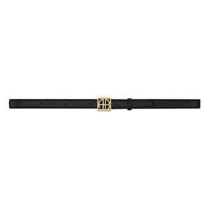 Anine Bing - Monogram Leather Belt | Black