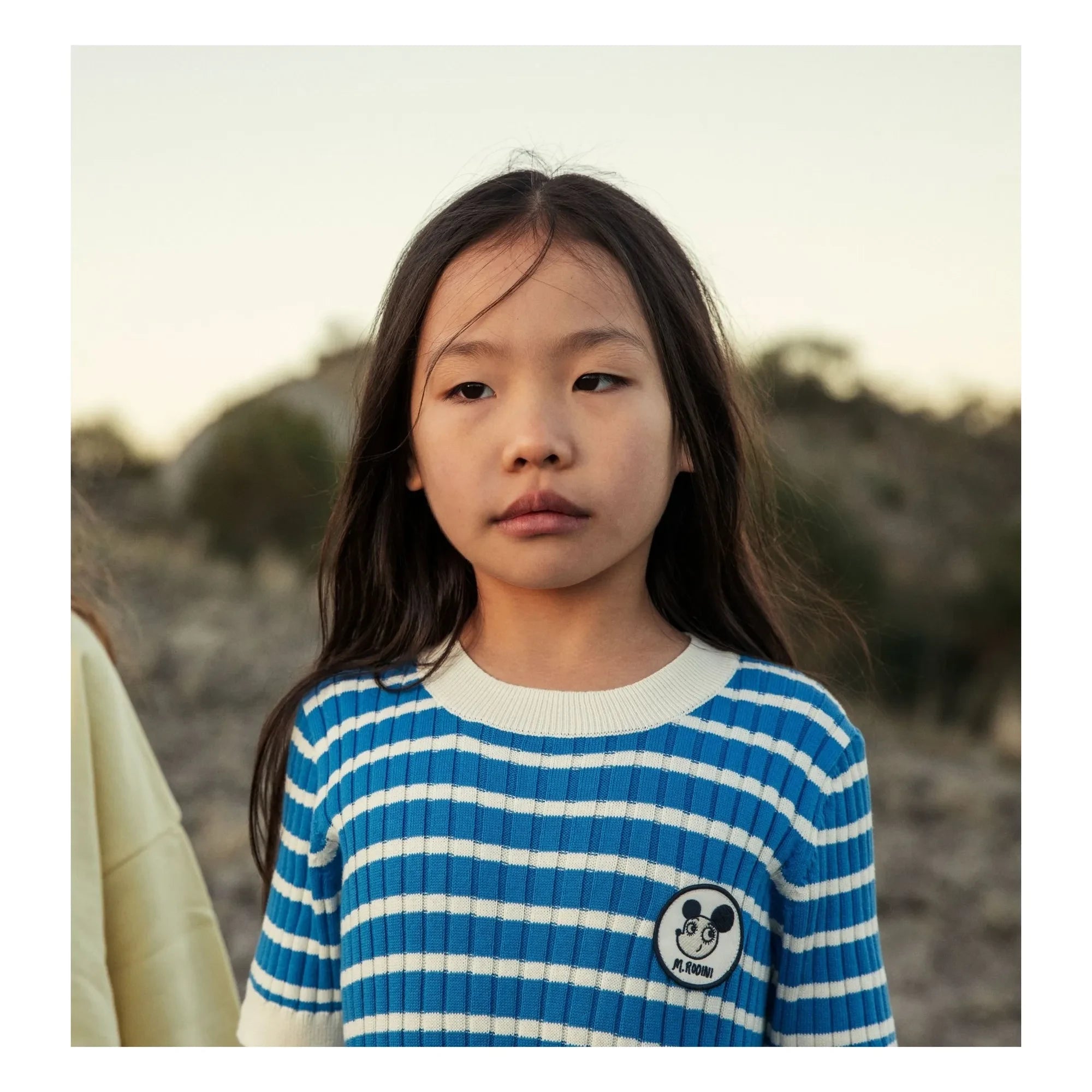 Mini Rodini - Striped Ribbed Dress Made of Organic Cotton | Blue