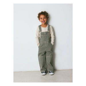 Brunobruno Nation - Harry Organic Cotton Striped Jumpsuit | Dark green