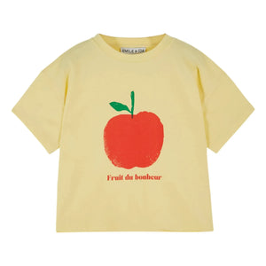 Emile et Ida - Apple Organic Cotton T-Shirt | Pale Yellow