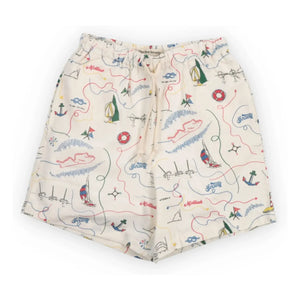 the new society - Bermuda Shorts Clove Bateaux Cotton BCI | Ecru