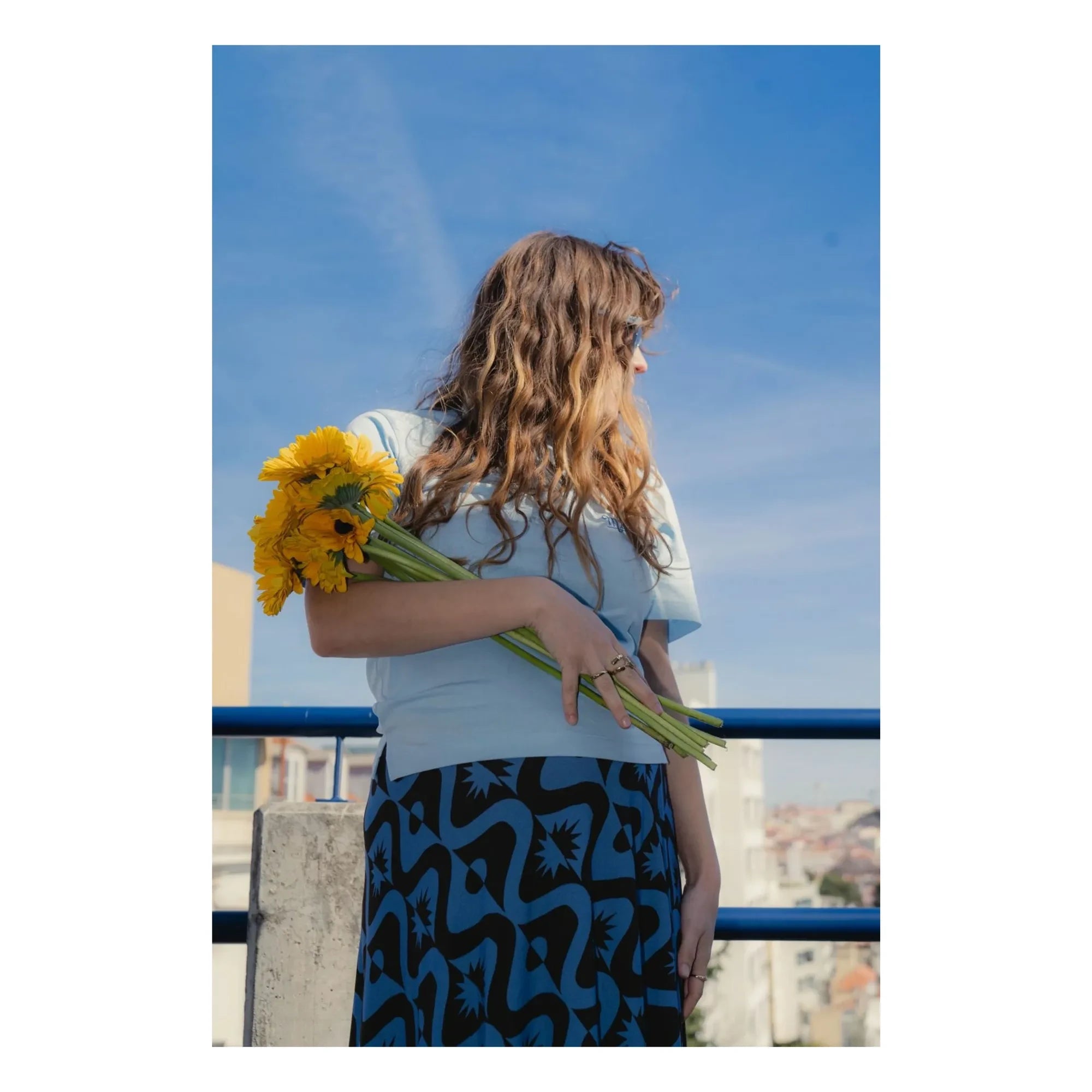 Paloma Collection - Carlota Full Moon Maternity Skirt | Azure Blue