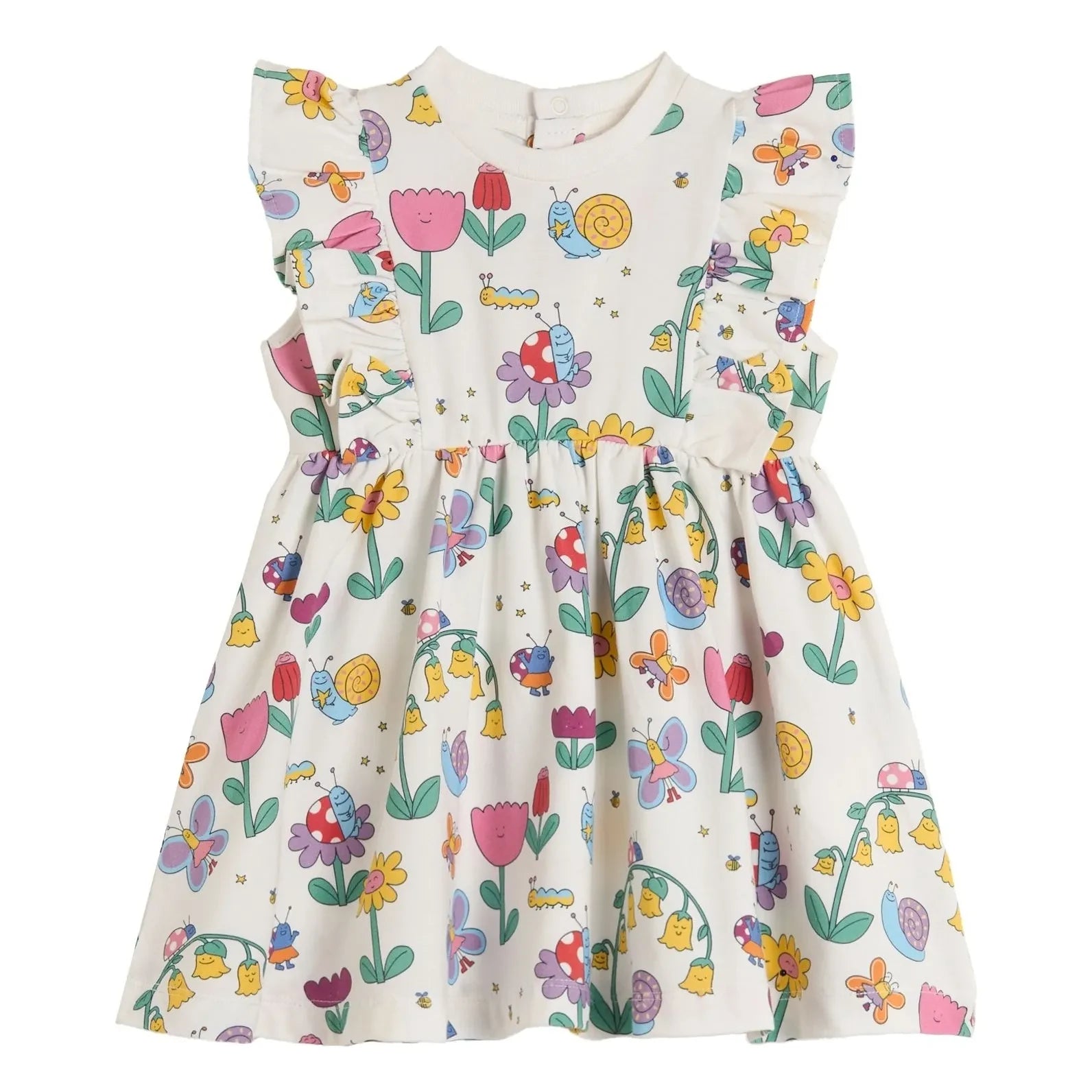 Stella McCartney Kids - Organic Cotton Floral Dress | Ivory