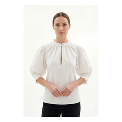 BELLEPIECE - Belem Embroidered Cotton Blouse | White