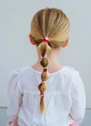 Mimi & Lula - 10'lu Küçük Kalpler Toka Seti | Kırmızı