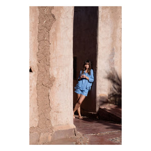 Maison Saint Julien - Ramatuelle Pamuklu Voile Gömlek | Azure Mavi