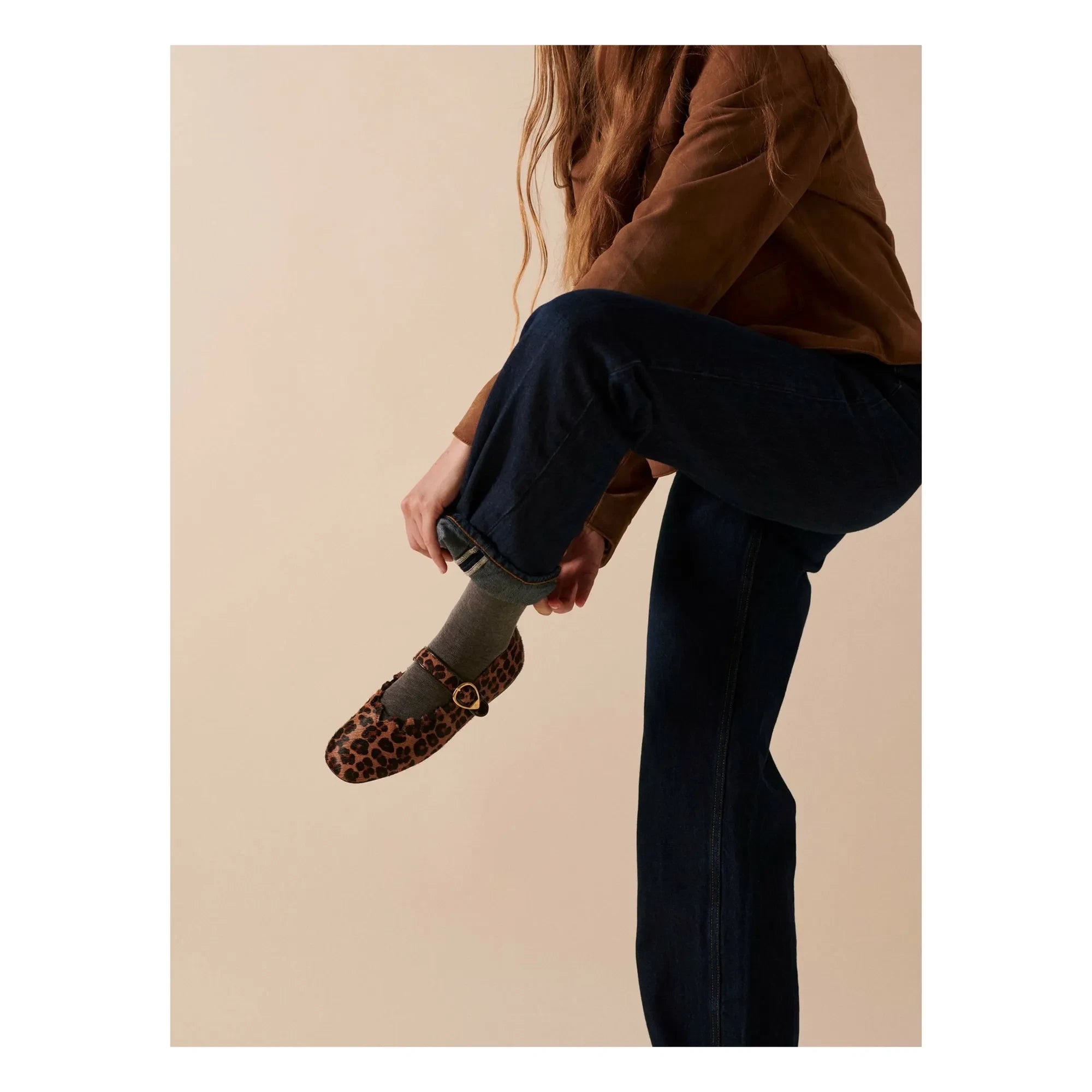 Socque Paris - Ginger Leopard Ballerina | Brown
