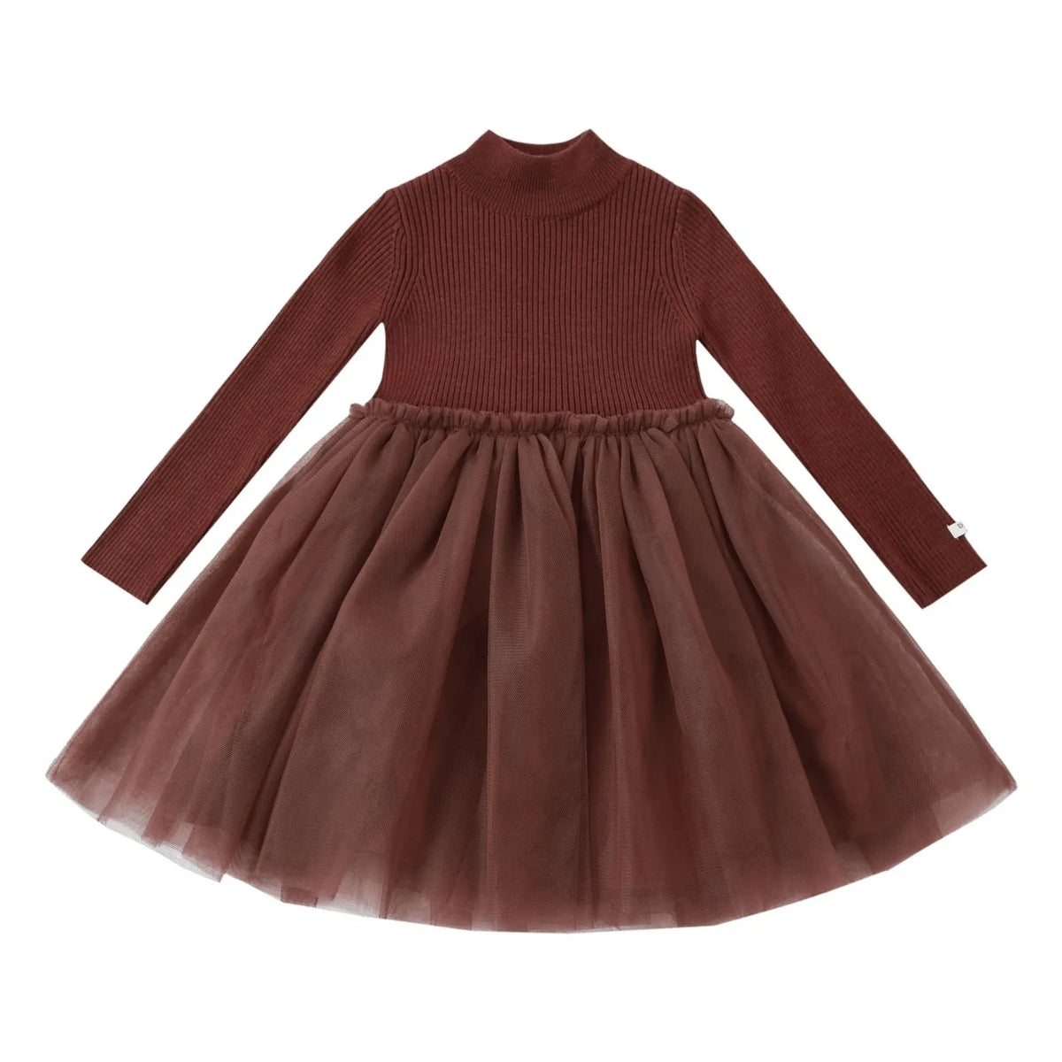 Donsje - Lotus Mixed-Material Dress | Chocolate