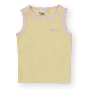 Goldie + Ace - Contrast Ribbed Tank Top | Yellow