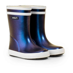 Aigle - Flac Iriserant Baby Rain Boots | Night Blue