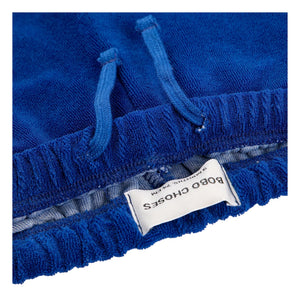 Bobo Choses - Organic Cotton Towel Fabric Contrast Striped Jogger | Royal Blue