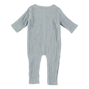 Risu Risu - Polito Organic Cotton Gauze Pajamas | Light Blue