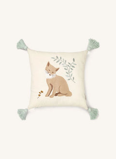 Cam Cam - Woodland Embroidered Pillow | Ecru