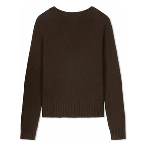 Bompard - Crew Neck Cashmere Sweater 4-Ply | Chocolate
