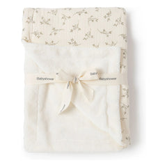 Babyshower - Olive mid-season blanket | Ecru
