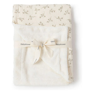 Babyshower - Olive mid-season blanket | Ecru
