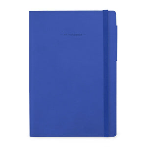 Legami - Notebook with Blank Pages and Monochrome Soft Cover - Eclectic Blue - My Notebook