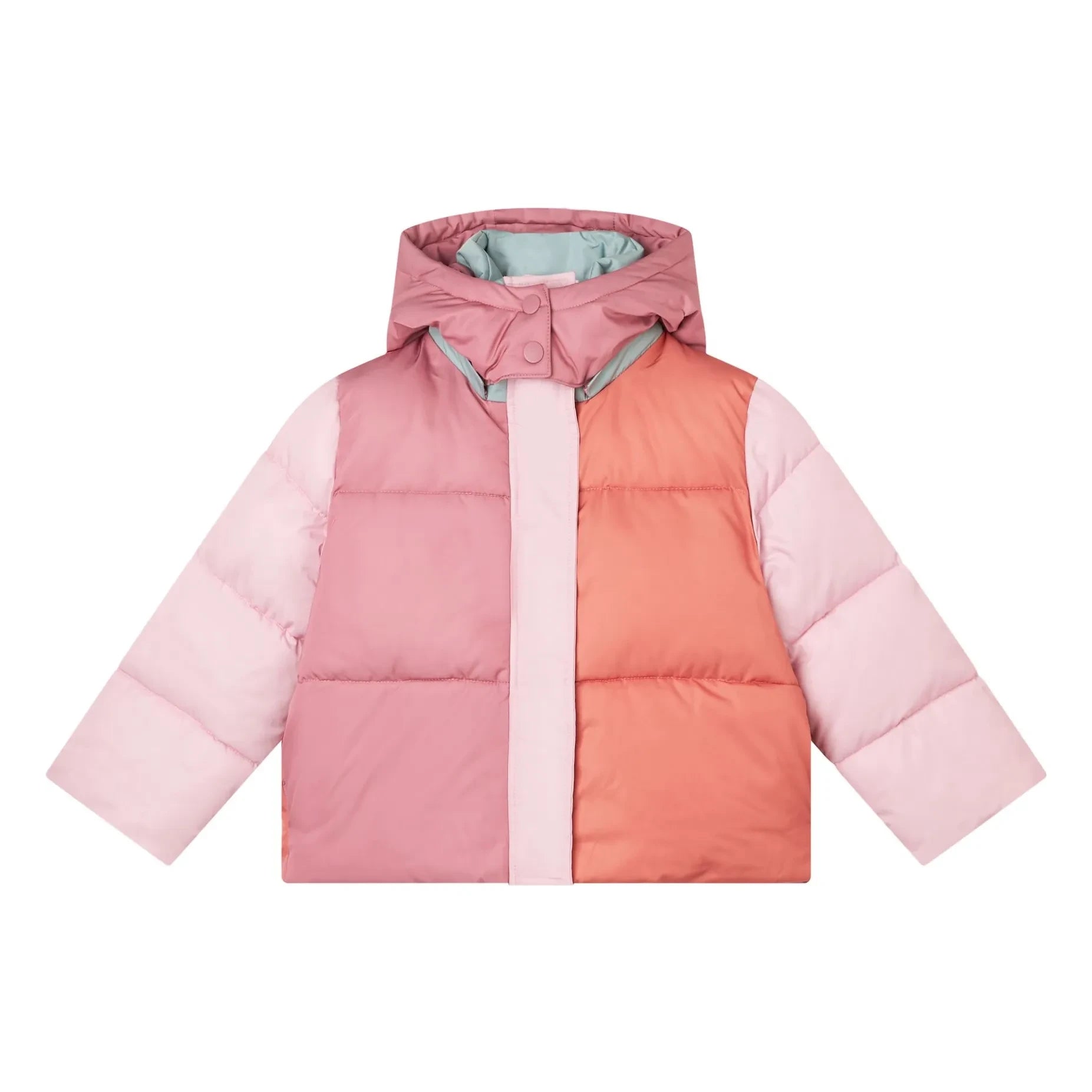 Stella McCartney Kids - Color Block Puffer Jacket | Pink