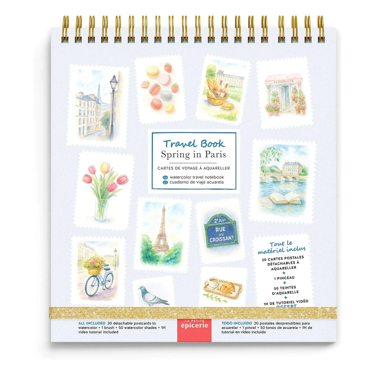 La Petite Épicerie - Watercolor notebook - Spring in Paris