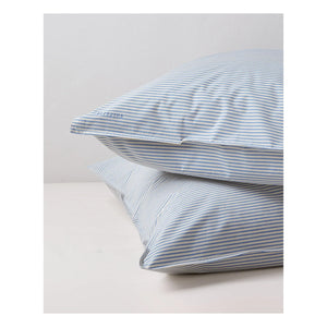 Suite 702 - Organic Cotton Striped Pillowcase - 2-Pack | Blue