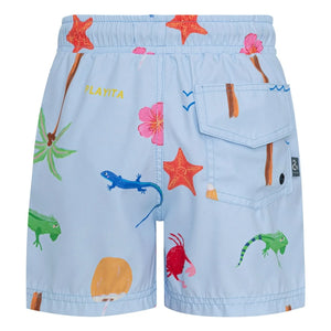 Pepita & Me - Beach Swimsuit Shorts | Light Blue