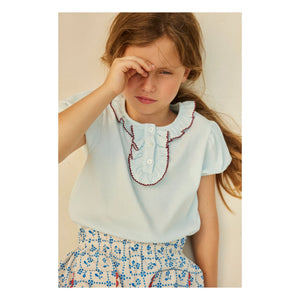 Hello Simone - Paquerette organic cotton T-shirt | Light blue