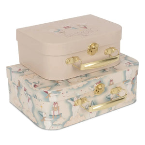 Konges Sløjd - Snowfall small cardboard suitcases - Set of 2 | Beige
