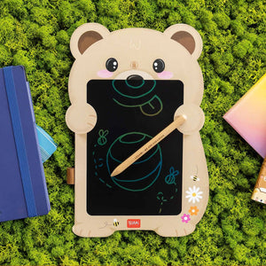 Legami - Teddy Bear Portable LCD Drawing Board in Cardboard - Magic Sketch Board