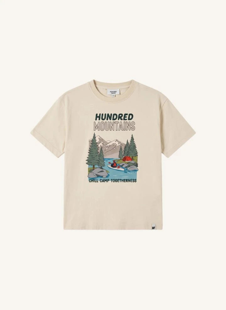 Hundred Pieces - Finn Chill Camp Organic Cotton T-Shirt | Beige