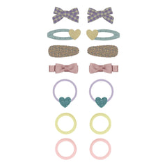Mimi & Lula - 14 Piece Hair Clips and Hair Ties Set | Lilac