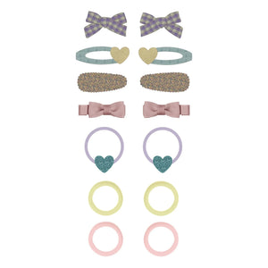 Mimi & Lula - 14 Piece Hair Clips and Hair Ties Set | Lilac